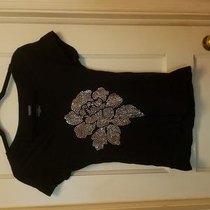 Black T with bling sizeM